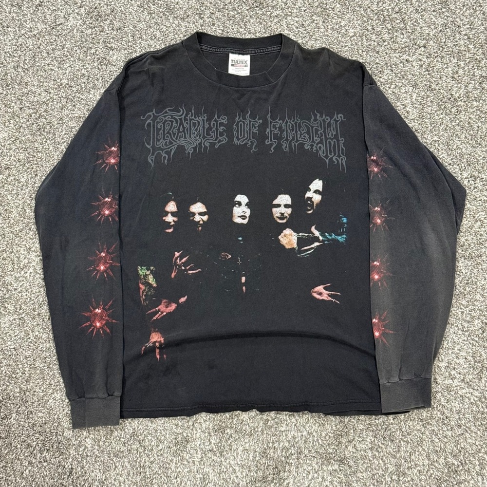 Vintage 1999 Cradle of Filth Death No Strings Attached Long Sleeve Shirt Mens XL